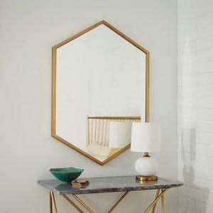 Miroirs muraux décoratifs en fer dorés mats européens pour la maison, l'hôtel moderne pour la décoration de salon et de mariage - Product Image 4