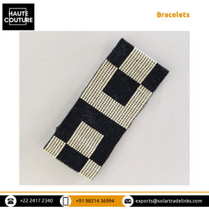 Vêtements de soirée décontractés fabriqués à la main élastique japonais Miyuki deux perles coupées faites de bracelets de poignet pour femmes - Product Image 3