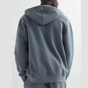 Sweat à capuche zippé et épais pour hommes Tissu tricoté écologique Vente en gros Sweat à capuche Logo personnalisé Coton polaire Streetwear OEM en vrac - Product Image 2