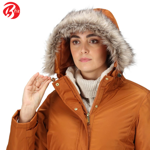 Chaqueta Parkas de manga larga con cuello con capucha para mujer, diseño diferente, logotipo personalizado, chaqueta Parka elegante para mujer - Product Image 3
