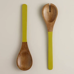 Cuillère de service en bois et résine Cuillère à dessert et à gâteau Accessoires de cuisine de qualité alimentaire Fournisseur en gros à bas prix - Product Image 1
