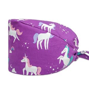 Bonnet de récurage en coton médical avec fermeture à cravate coupe élastique et bande absorbant la sueur pour les professionnels - Product Image 6