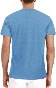 Chemises Henley décontractées à manches courtes pour hommes, t-shirts à boutons tendance avec poche - Product Image 2