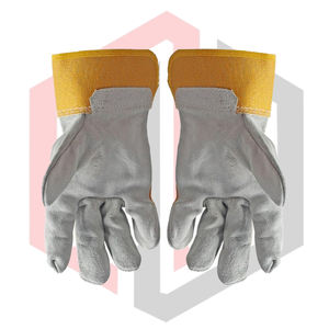 Cowhide Leather Rigger <b>Gloves</b> Split Grain Texture Tear-Resistant Breathable <b>Silicone</b>-free Powder-free Sterile Customizable - Product Image 5