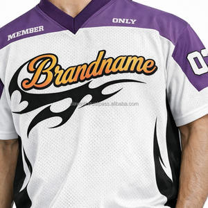 Nuevo Diseño de Uniforme de Fútbol Americano, Jersey Personalizable de Manga Corta, Transpirable y que Absorbe la Humedad - Product Image 6