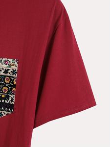 Camiseta roja personalizada para hombre Blue Eagle Sports 100% algodón suave tela Regular Fit transpirable verano manga corta cuello redondo sólido - Product Image 5