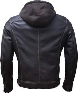 Chaqueta de Motociclismo para Hombre, Estilo Bomber Clásico, Forro Acolchado, Cuero de Oveja de Alta Calidad, Desmontable, para Carreras de Autos - Product Image 3