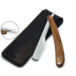 Logo personnalisé privé professionnel visage droit rasoir de barbier lame pliante rasoir barbe outils de rasage - Product Image 3