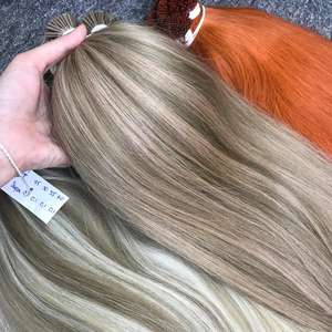 Máquina recta de queratina preunida Remy vietnamita 100%, extensiones de cabello humano de alta calidad con punta en I de doble trama para tinte más oscuro - Product Image 3