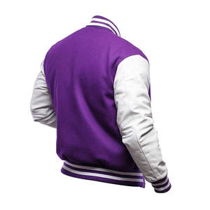 Chaqueta de Béisbol 100% Lana con Mangas de Cuero Genuino, Chaqueta Universitaria, Chaqueta Bomber para Hombre, Mangas de Cuero para Hombre - Product Image 6