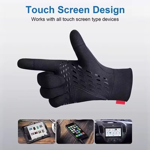 ถุงมือปั่นจักรยานกันลมสำหรับผู้ชายถุงมือสกีกันลมวัสดุหนัง - Product Image 3