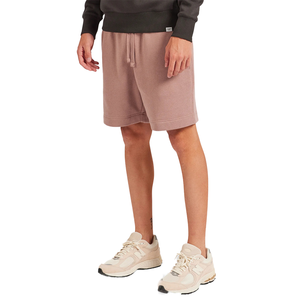 Short de jogging personnalisé délavé à l'acide pour hommes Short de gymnastique en coton épais brodé avec écusson solide en laine vintage vieilli à taille élastique - Product Image 3