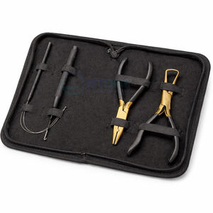 Kit professionnel d'extensions de cheveux avec pinces et crochets plaqués or, outils de qualité supérieure pour l'installation d'extensions de cheveux - Product Image 5