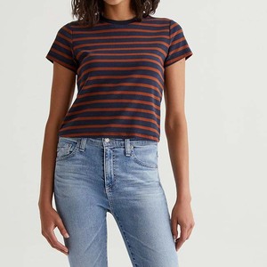 Colección Primavera Verano 2026, Camiseta de Manga Corta con Bloques de Color para Mujer, Holgada, Informal, de Punto, Antibolitas - Product Image 6