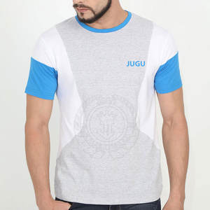 เสื้อยืดผ้าฝ้ายถักแบบพอดีตัวสำหรับผู้ชายเสื้อยืดระบายอากาศได้ดีและเป็นมิตรกับสิ่งแวดล้อมผ้าถักแบบพอดีตัวสำหรับ100% ออกแบบได้ตามที่ต้องการใส่สบาย - Product Image 1