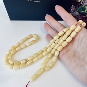 ลูกประคำอำพันบอลติกสีขาว 66 เม็ด ลูกประคำอิสลามธรรมชาติ - Product Image 6