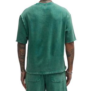 Best Selling <b>Men</b> Acid Wash <b>Short</b> <b>Sets</b> Clothing Manufacture 100% Cotton Fleece Custom Logo With Embroidery <b>Men</b> <b>Short</b> <b>Sets</b> - Product Image 2