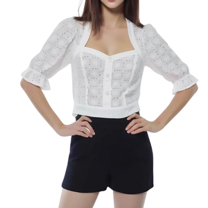 Camisa de verano para mujer, bestseller de Vietnam, elegante estilo informal, Exportación personalizada, ropa de calle de moda OEM ODM, ropa tejida lavable - Product Image 2