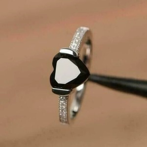 925 Sterling Silver Black Heart Shape <b>Moissanite</b> Ring Customized Order For Women Fashion <b>Jewelry</b> <b>Other</b> diamond Necklace - Product Image 2