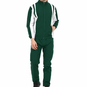Conjunto Deportivo para Hombre en Verde y Blanco con Bloques de Color, Pantalones Deportivos con Cordón y Capucha, Tejido Transpirable de Felpa, Ropa de Verano de Secado Rápido - Product Image 1