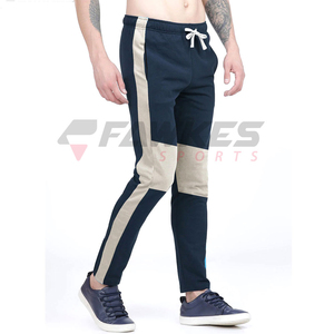 Diseño de fabricación Verano Single Jersey Slim fit Hombres Joggers Pantalones para hombres-Azul marino con color de sombra de piel - Product Image 1