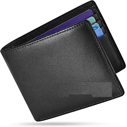 Best Selling Antique Polished Handcrafted folding men leather wallet in black with card holder wholesale exporter