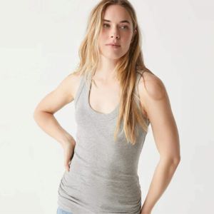 Camiseta sin mangas de punto acanalado de algodón personalizada para mujer, ropa deportiva ajustada para culturismo, gimnasio, sexy, informal, venta al por mayor, alta calidad - Product Image 2
