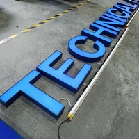Enseigne lumineuse LED personnalisée avec lettres 3D pour entreprises, utilisation intérieure et extérieure