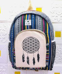 Mochilas y bolsos de noche de cáñamo unisex de diseñador hechos a mano con forro de algodón y cierre de cremallera-Moda sostenible ecológica - Product Image 2