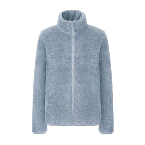 Gilet en peluche à carreaux en laine 2025 personnalisé pour femmes avec col montant et bouton décoration décontracté automne et hiver nouveau manteau - Product Image 2