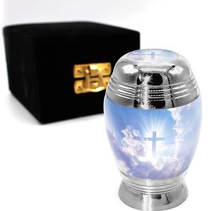 Hermosa urna de cremación decorativa de Metal sólido conmemorativo para adultos, hombres, mujeres, grandes urnas de cremación de latón para cenizas humanas - Product Image 3