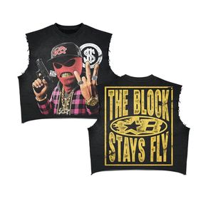 Fabricación personalizada con logotipo personalizado Streetwear Vintage calidad serigrafía camisetas DTF/DTG peso pesado diamantes de imitación camisetas para hombres - Product Image 4