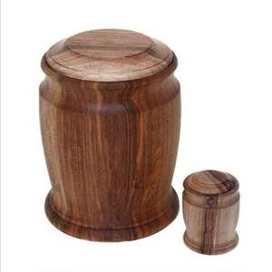 Decorative Lid Handcrafted Wooden Cremation <b>Urn</b> Premium Solid Wood Memorial Ashes Keepsake Funeral <b>Urn</b> - Product Image 4