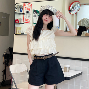 Shorts pour femmes de haute qualité, coupe régulière, taille haute, respirant, 100% coton, fabriqué au Vietnam, qualité supérieure - Product Image 2