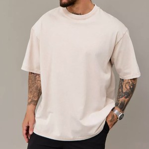 Stone Wash Heavyweight Vintage Tee 275GSM Custom Printed Blank Oversized Tshirt Men Streetwear Acid <b>Distressed</b> - Product Image 1
