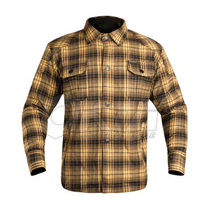 Nouvelle arrivée coupe automatisée moto flanelle chemise conception unique prix de gros hommes moto flanelle chemises - Product Image 1