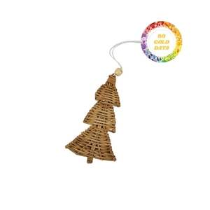 เครื่องประดับต้นคริสต์มาสหวายธรรมชาติไม่เหมือนใครทำมือในเวียดนามสำหรับตกแต่งวันหยุด - Product Image 2