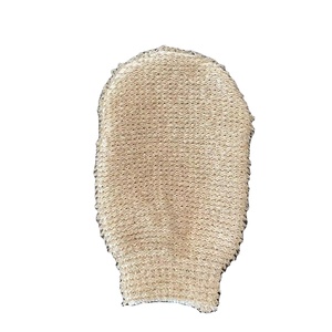 Gant exfoliant en coton et lin naturel Gant de douche léger et durable Gant de massage Caractéristique Fabrication italienne Personnalisable pour les soins du corps - Product Image 1