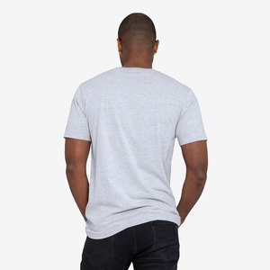 T-shirt pour homme à col rond uni avec boutons, décontracté, à manches courtes, coupe slim - Product Image 5