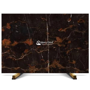 Marbre en calcite naturelle de Sienne dorée finition aiguisée pour entrée chambre salle de bain hall extérieur avec table en marbre baignoire - Product Image 3