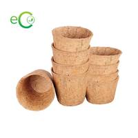 Pot Tanaman Serat Kelapa dengan Lubang Drainase Ramah Lingkungan Biodegradable Ringan untuk Penggunaan di Rumah Dibuat oleh Eco2go Vietnam