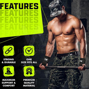 Crochets d'haltérophilie de fitness avec options personnalisables Crochets d'haltérophilie de haute qualité Logo personnalisé - Product Image 3