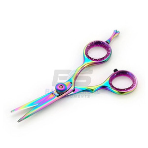 Tijeras de Peluquería de Acero Inoxidable con Hoja Recta y Borde Afilado para Diestros, Herramientas de Corte de Pelo para un Uso Cómodo - Product Image 1