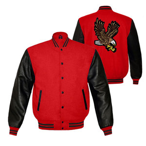 Chaqueta Universitaria de Béisbol Estilo Letterman, Diseño Personalizable con Parches, Logotipo Frontal, Unisex, 100% Algodón - Product Image 3