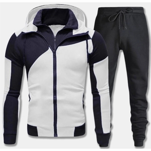 Nuevo Conjunto Deportivo de Forro Polar Transpirable Estampado Sólido para Hombre Otoño Invierno Sudadera con Capucha y Cordón + Pantalones Ropa Deportiva Informal - Product Image 1