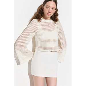 Suéter Corto de Malla con Mangas Murciélago - Product Image 1