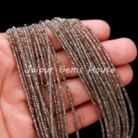 Perles Rondelles Facettées Diamant Marron Champagne 2mm Grade AAA, Vente Chaude, pour Fabrication de Bijoux Tendance, Vente en Gros de Perles Précieuses