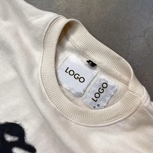 Top vente Hip Hop T-shirt hommes impression français éponge coton surdimensionné vêtements en vrac hommes gaufré manches MS-TS-026 - Product Image 4