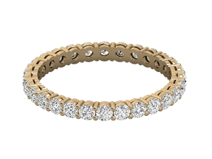 Anillo de Diamantes Cultivados en Laboratorio de 14K de OMKAR JEWELS, Anillo Apilable de Plata de Ley y Oro, Corte Brillante, Certificado por IGI - Product Image 4