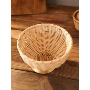 Boho Rattan Organizer <b>Basket</b> with Soft Earthy Tone and Artisan Craft for Cozy Home Styling and Daily Use - Product Image 4